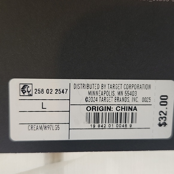 Sheer Cream Long Sleeve Blouse, Large - Picture 5 of 12